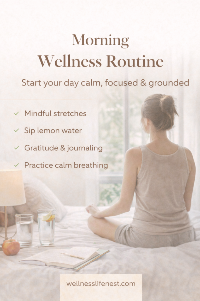 Gentle morning wellness routine for calm and focus